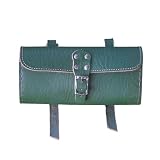 London Craftwork Borsa porta attrezzi in vera pelle, realizzata a mano, colore: verde bro-verde