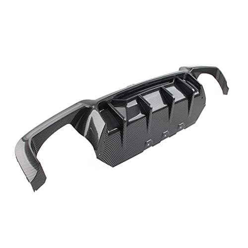 FSFY Car Rear Diffuer Splitters, Carbon Fiber Style Rear Bumper Lip Diffuser Exhaust Bumper Lip Splitter Kit Replacement for BMW F10 M5 with M Sport Performace Rear Bumper 2011-2016