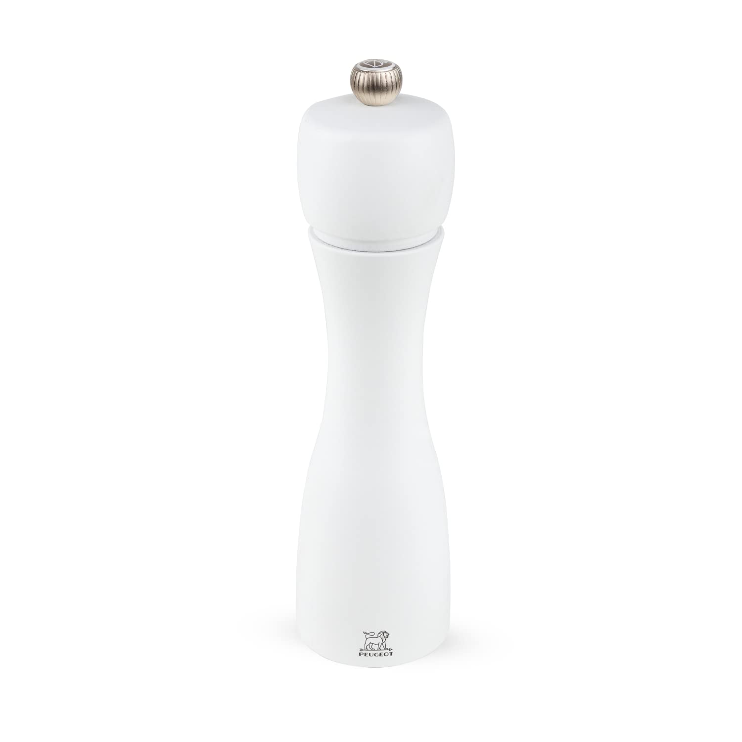 PEUGEOT - Tahiti 20 cm Salt Mill - Salt Included - Classic Grind System - Made with PEFC Certified Wood - Lifetime Guaranteed Mechanism - Made in France - White