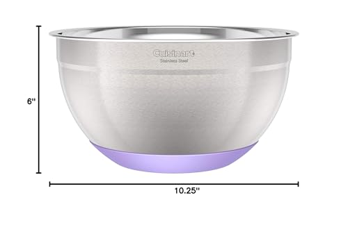 Cuisinart 3-Piece Stainless Steel Mixing Bowls with Nonslip Base, 1.5qt, 3qt & 5qt - Image 6