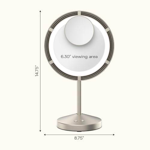 Conair Vanity Mirror with Lights, Adjustable Fan & Brightness, Round - image 9
