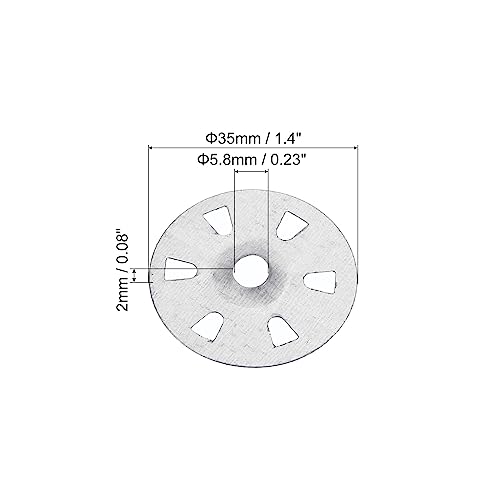 PATIKIL 1-3/8 Inch Washers for Fixing Insulation Board 400 Pack Flat Metal Gaskets Pin Fasteners for Fasten Foam Panels Sheets Gypsum Board to Wall Ceilings - Image 2