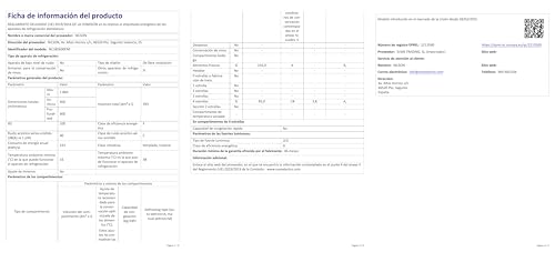 Nilson Frigorífico Combi Blanco, 2 Puertas. NC185600ENF, Capacidad 293 Litros, No Frost, Multi Air Flow, Bajo Nivel Sonoro, Puerta Reversible, Clasificación Energética E - imagen 8