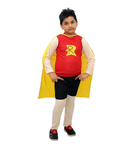 Image of Kaku Fancy Dresses Polyester Rajuu Costume For Kids | Cartoon Character Dress For Boys - 3-4 Years, Multicolor
