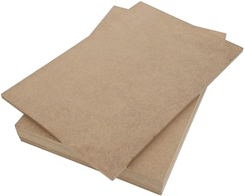 American Elm MDF Craft Sheet 14x16 Inch 16.75mm Thick Pack of 4 | Raw Unfinished MDF Board for Painting, DIY Craft & Wall Decor | Smooth Surface Art Panel