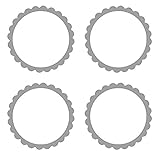 amscan 5 Sheets Lovely Scalloped Party Labels, 2", Silver