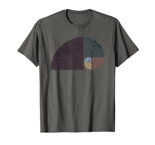 Fibonacci Spiral - Sequence Dark Colored 2 - Science T-Shirt T-Shirt