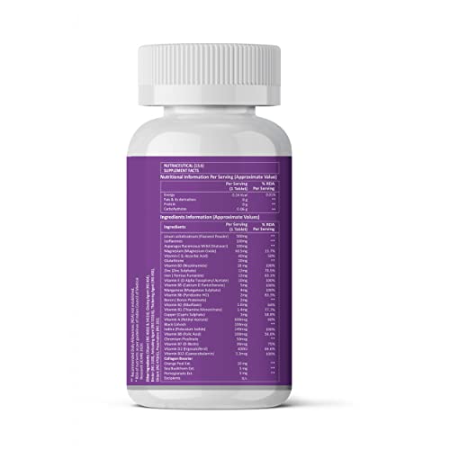 Image of Fixuphealth Hair Skin Nails Supplement | Biotin Tablets for Hair Growth with Glutathione, Vitamin B12 & Pomegranate Extract | Hair Vitamins for Men & Women | Healthy Hair, Skin & Nails | 60 Tablets