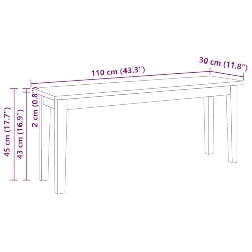 Banco de madera para comedor y cocina familiar ideal para ahorrar espacio 2