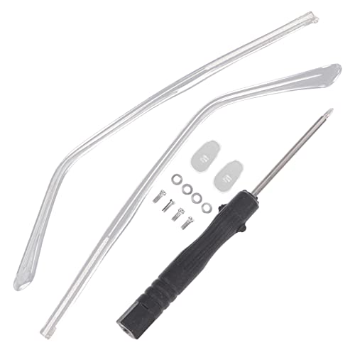 MUCKLILY 1 Pair Universal Glasses Replacement Temples Metal Arms for Eyewear White Glasses Parts Arms