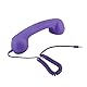 Retro-Telefonhörer, 3,5-mm-Handyempfänger, Mikrofon, Mikrofon, Lautsprecher, Vintage-Retro-Telefonhörer für Smartphones (Purple)