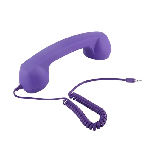 Combiné de Téléphone Portable Rétro, combiné de Téléphone Portable Filaire Vintage USB C avec Prise Jack 3,5 Mm, Casque D'ordinateur Portable pour des...