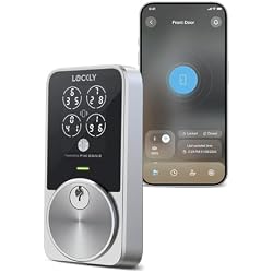 Lockly PIN Genie Pro Zeno Series Smart Lock, Keyless Entry Door Lock with Apple Home Key, Built-in Wi-Fi Keypad Deadbolt Locks for Front Door, App Remote Control, IP65 Weatherproof