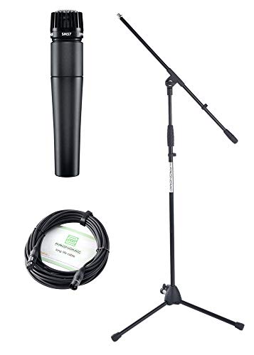 Shure SM57-LCE - Set de micrófono para instrumentos (incluye trípode y cable XLR)