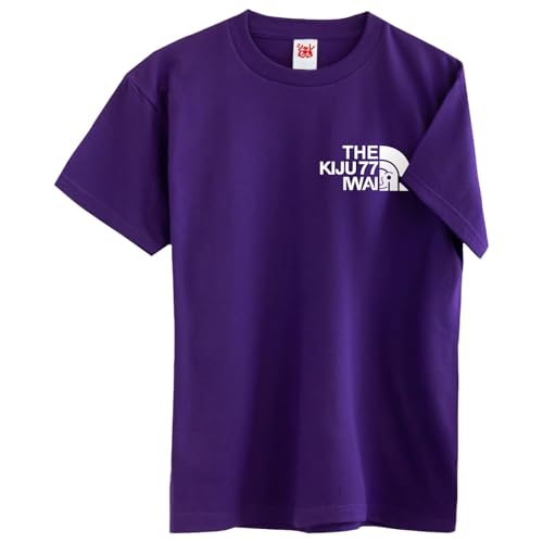 ありがとうTシャツ 紫プリント 喜寿バージョン