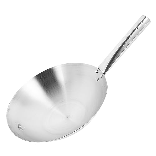 Wok de acero inoxidable Alipis con mango resistente