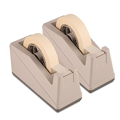 Lichamp 2-Pack Desktop Tape Dispenser Holder with 3-Inch Core - Organizer for Masking, Painters& Heat Transfer Tapes - Office & Craft Supplies Accessories