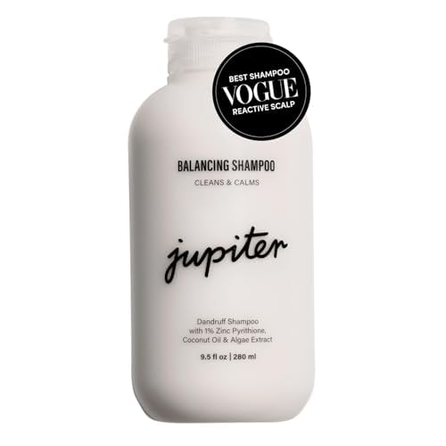 Jupiter Anti-Dandruff Shampoo, for Women & Men, Physician-Formulated for Flaky, Itchy, Oily, Dry Scalp, Vegan, Sulfate-Free, Color-Safe, & Paraben-Free, Anti-Dandruff Shampoo with Zinc, 9.5 fl oz