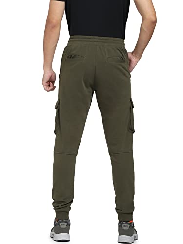 Image of Jack & Jones Men's Mid Rise Polyester Blend Regular Fit Trackpants