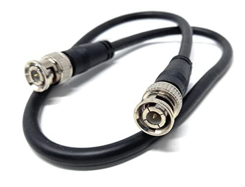DRUT 50cm short BNC to BNC Cable Lead, Coaxial RG59/RG59U 75ohm for CCTV Video Camera Male to Male Plugs 1.6ft - Image 2
