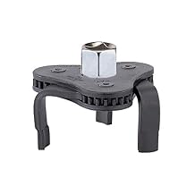 KING TONY 9AE433 Three-Legs Oil Filter Wrench, 3/8 Inch Drive, 65 mm-120 mm Diameter, Pack of 36