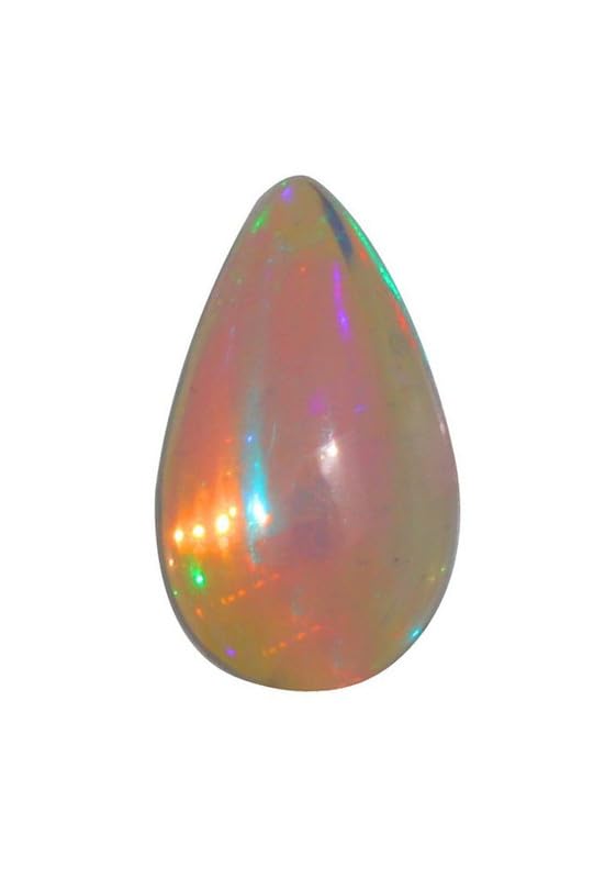 Opale éthiopienne cabochon haut de gamme poire 2,28 cts pour joaillerie d'exception