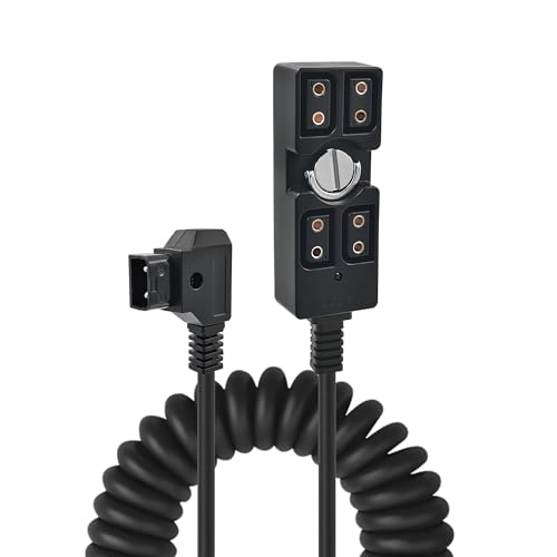 D Tap Male to 4 Port D Tap Female Splitter Hub Power Cable with 1/4