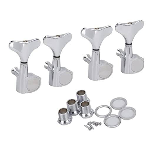SUPVOX 4pcs Bass Machine Heads Guitar Tuners Bass Tuner Bass Tuning Pegs Bass Machine Head Tuners Silver
