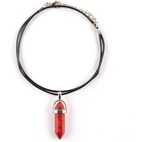 Myga Healing Crystal Pendant Necklace - Red Jasper Cover