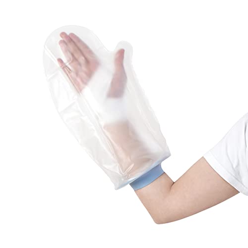 EVERCRYO Wasserdichte Abdeckung für Erwachsene für Dusche, Bad - wiederverwendbarer Gips- und Verbandschutz - wasserdichter Schutz für gebrochene Hände, Finger, Handgelenke (blau) Cover