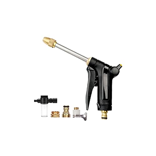 Pistola de agua de alta presión Lavadora de autos Pistola rociadora de limpieza Boquilla de manguera de riego de jardín Pistola de agua de riego por aspersión ajustable Pistola de agua de alta presió