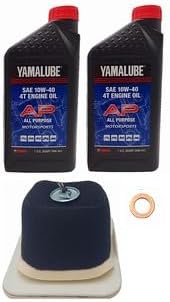 Yamaha TTR 125 (2000-2007) all Models Oil and Air Filter Change Kit Yamaha Part#s 5HP-14450-00-00 and 2 Quarts All Purpose LUB-10W40-AP-12