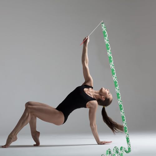 INOOMP Fita De Dança Rítmica Fita De Ginástica Dançarina Varinha Fita De Dança Serpentina Girando Fi