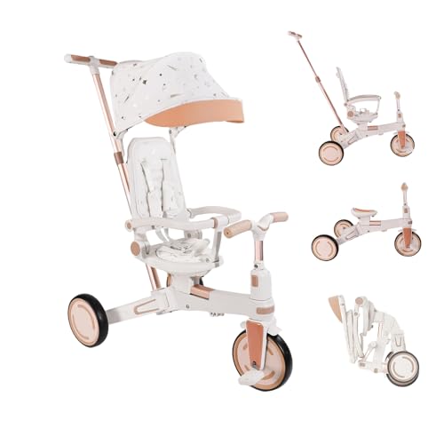 Foldable Baby Tricycle with Parent Handle