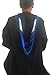 Cappe Diem Master Graduation Deluxe Hood (Nursing, Social Work, Theology, MBA, M.Ed, M.Sc.) Apricot Salmon Peacock (Peacock-Royal Blue/White)