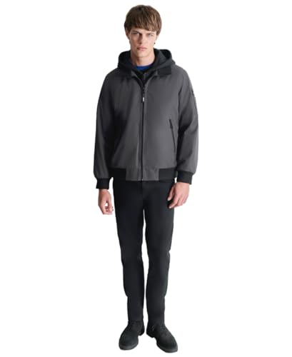 Image of DKNY Men's Water Resistant Hooded Durable Casual Jacket
