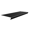 Resilia Indoor Vinyl Stair Tread Mat - Slip-Resistant Runner for Square Steps, Grips Tile, Wood, Concrete, Laminate, Floor Protector, Black, 24 Inches x 9 Inches, Case of 10