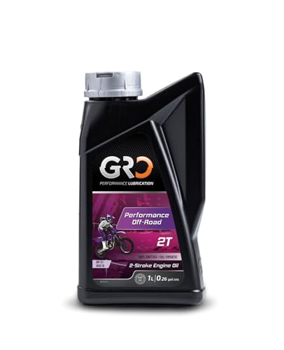GRO PERFORMANCE OFF-ROAD 2T - Lubrificante 100 % sintético - motas de competição, especialmente Cross, Enduro e Trial - Motores 2 tempos - Compatível com pré-mistura e sistema de lubrificação separado
