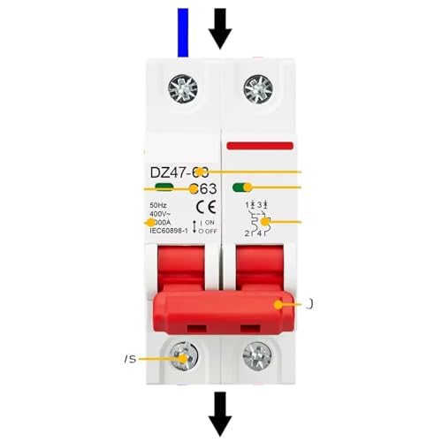 Disjoncteur MCB DZ47 protection contre les courts-circuits 2P AC