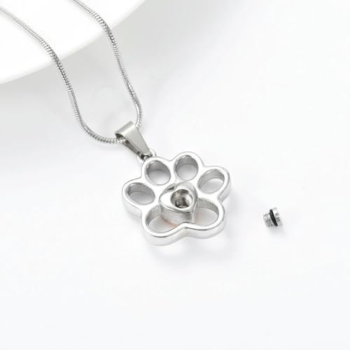 Pendentif funéraire patte cendres pour collier de deuil - 3