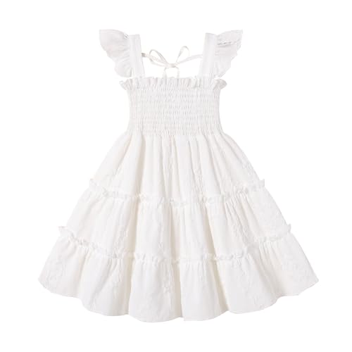 Image of YOUNGER TREE Toddler Girl Dress Kids Sleeveless Ruffle Dresses for Girls Summer Outfits Beach Sundress