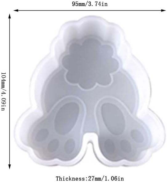 Miniatura 2 de Duawenki Molde de silicona Freshie de coche con forma de conejo para hacer jabón Aroma Perlas Coche Freshie Vela Colgante Resina