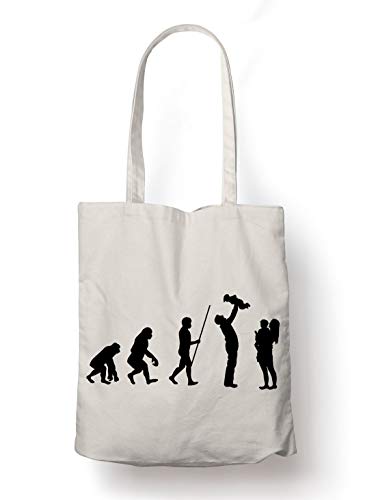 BLAK TEE Dad and Family Evolution Organic Cotton Reusable Shopping Bag Natural