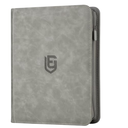 EYEGLEAM 1024 Pocket Card Binder 16 Pocket Trading Card BinderSide Loading Collectible Card Albums for MTG for TCG Football Sports Game Cards Grey