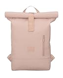 Johnny Urban Rucksack Damen & Herren Rosa - Robin Medium - Rolltop Mit Laptopfach für Uni Business Fahrrad - 15L - Nachhaltig - Wasserabweisend