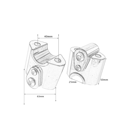 Adaptadores para elevar el manillar de moto R18 Classic soporte estable 3