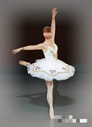 Ting バレエ舞台衣装可愛い白のお姫様系9層チュチュ白 ゴールドサイズ M ノーブランド品 バレエ Amazon