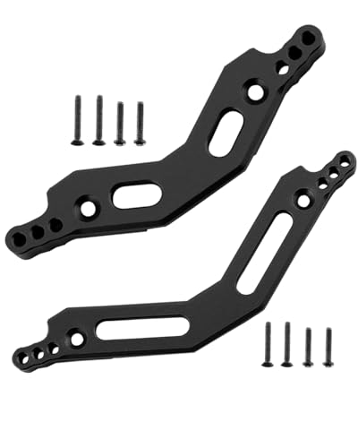 RCarmumb RC Upgrades Part for 1/10 Big Rock 3S BLX,Granite/Senton 3S BLX(Mega550),1/8 Typhon 3S BLX(Mega550), Alloy Front Rear Shock Tower Hops up,Black