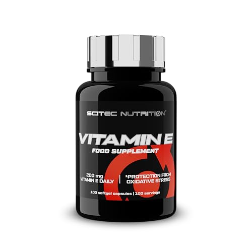 Scitec Nutrition Vitamin E | 200 mg de vitamina E al día | Con vitamina E antioxidante | Cápsula de gelatina blanda, 100 cápsulas