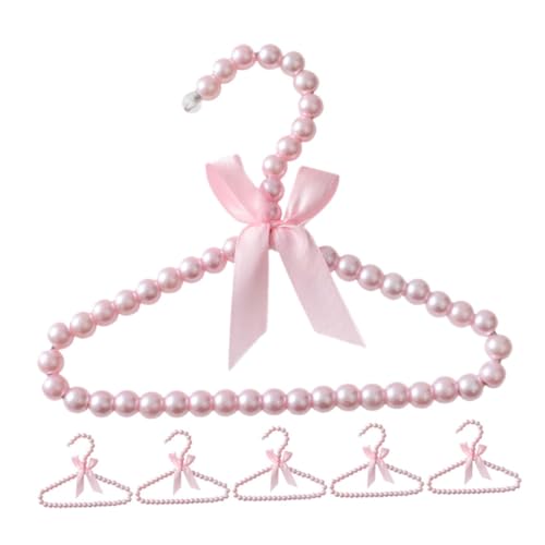 Holibanna 6Pcs Pearl Hangers Small Clothes Storage Hangers for Non Slip Design for Newborn and Clothes Elegant Nursery Organizers for Boys